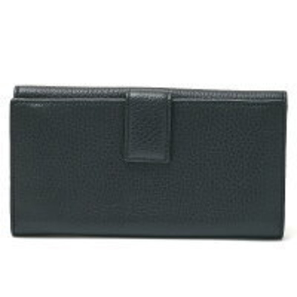 Gucci Interlocking Stud Wallet Fold Long Black Gg… - image 1